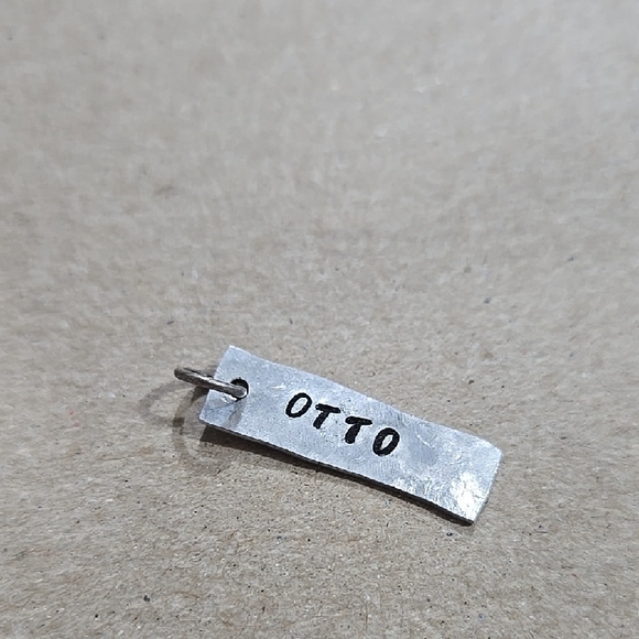 None Jewelry - Silver Tone Name Tag Pendant Jewelry Mom Kid Necklace Bracelet Boy Otto
